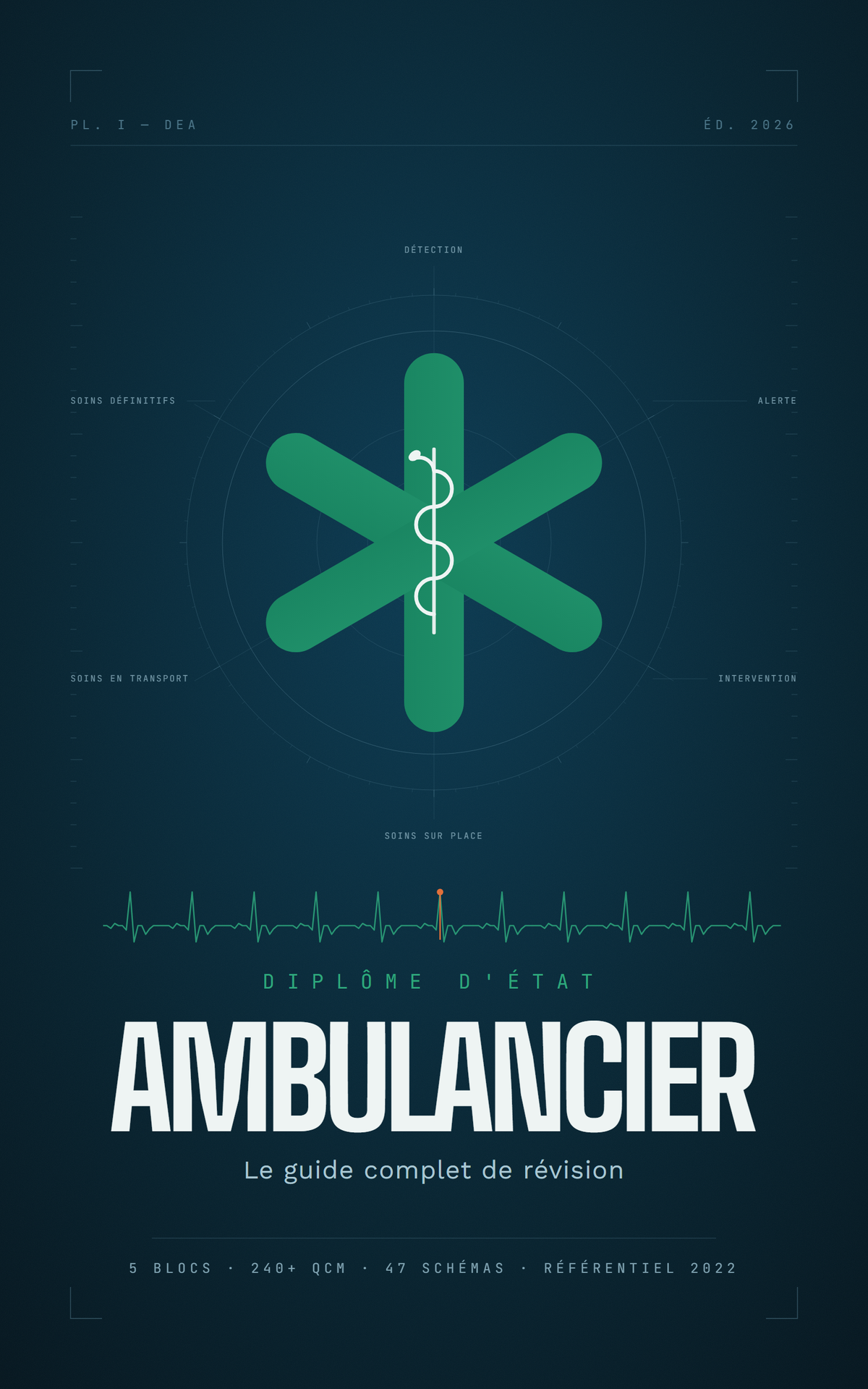 Couverture du guide de révision au Diplôme d'État d'Ambulancier