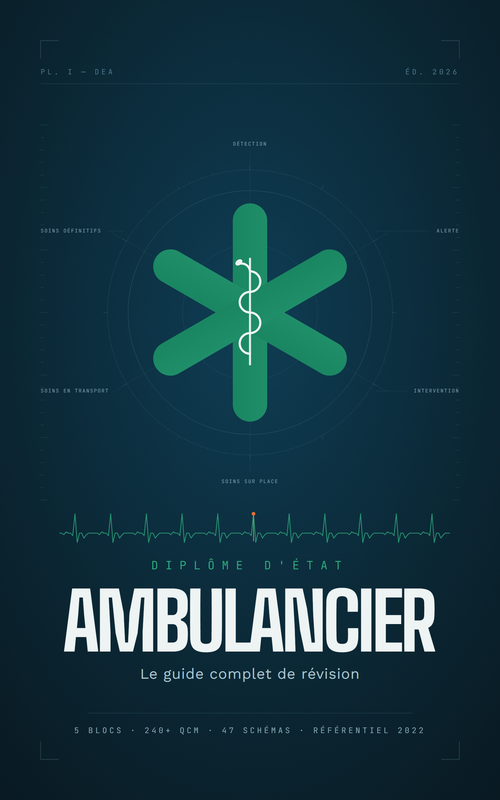 Couverture du guide de révision au Diplôme d'État d'Ambulancier